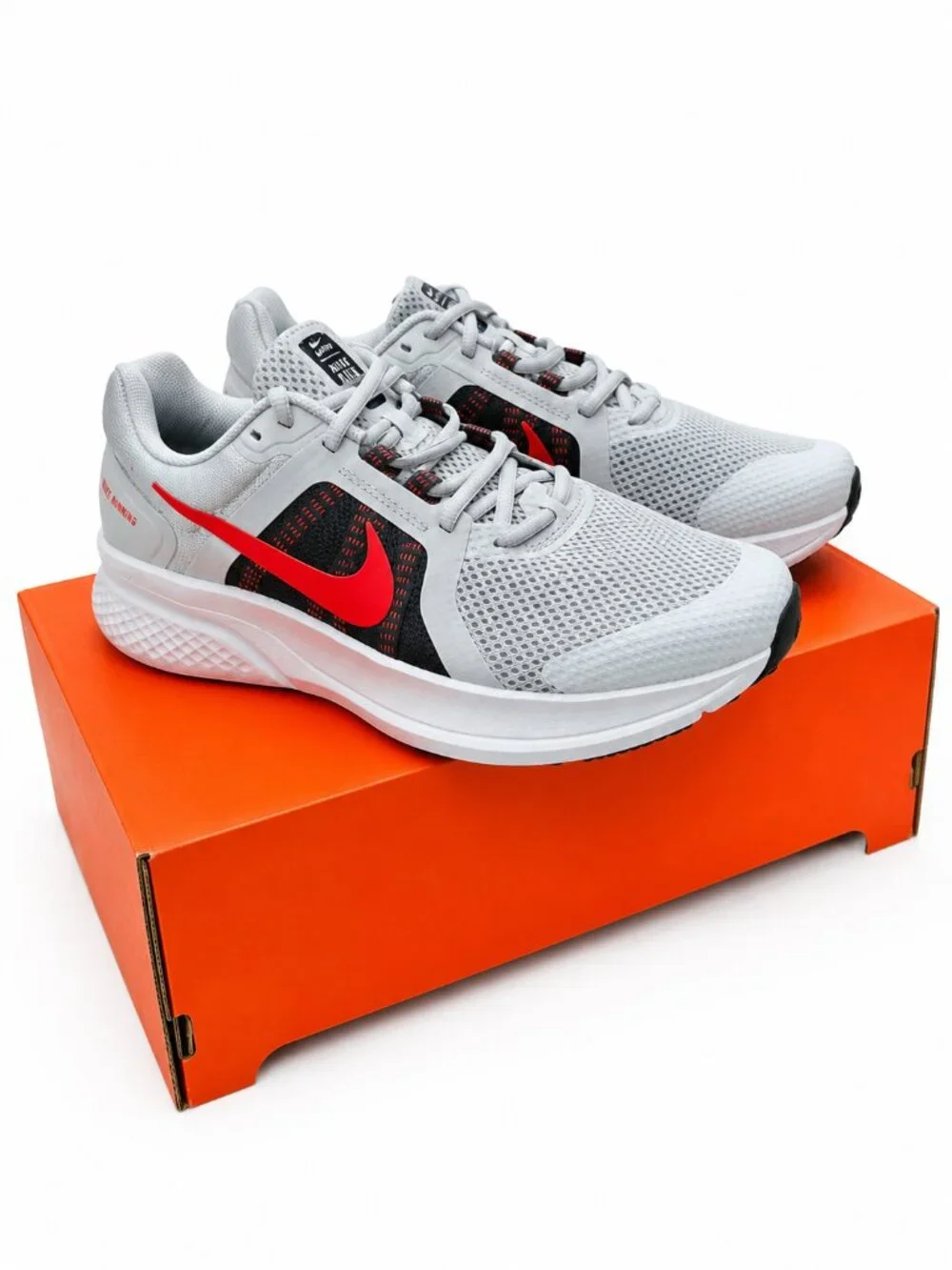Nike Run Swift 2 Men's Running Shoes Size 10 Gray Red CU3517-006